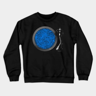 turntable - sound of waves Crewneck Sweatshirt